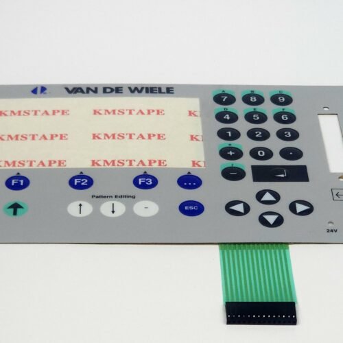 Van de Wiele CRT Tuş Takımı Membranı – Operatör Paneli Klavye Ön Yüzü (3M Çift Taraflı Bantlı)