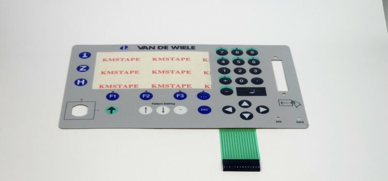 20260827_205448 Van de Wiele CRT Tuş Takımı Membranı – Operatör Paneli Klavye Ön Yüzü (3M Çift Taraflı Bantlı)