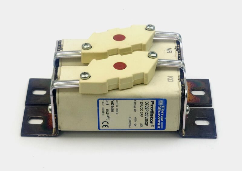 Ferraz Shawmut Protistor 80A 1200VDC Ultra Hızlı DC Bıçak Sigortası – D70SF120V80QF / Y079440 (Van de Wiele CRP & RCI Uyumlu)