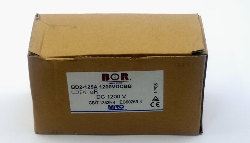Miro BOR BD2-125A 1200VDCBB Ultra Hızlı DC Bıçak Sigortası (Van de Wiele CRP & RCI Uyumlu)