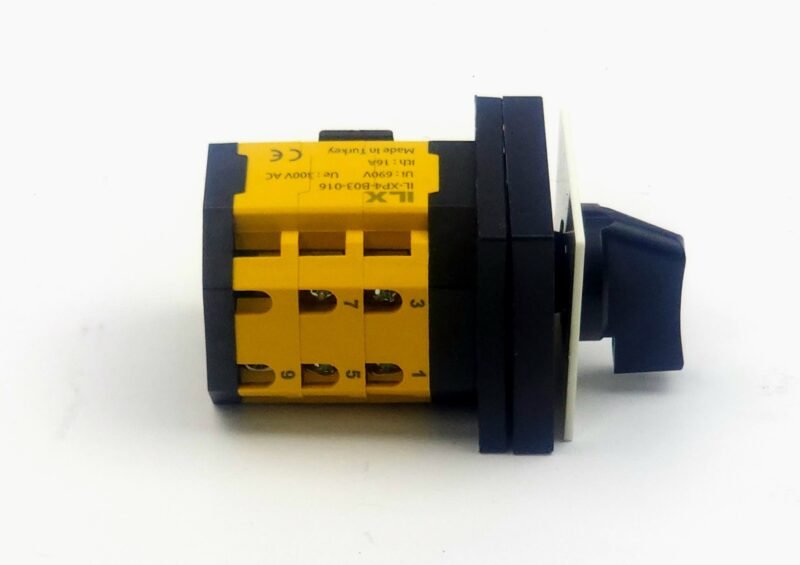 ILX IL-XP4-B03-016 3x16A 1-0-2 Enversör Pakat Şalter (Take-Up Motor Yön Anahtarı – Van de Wiele Uyumlu)