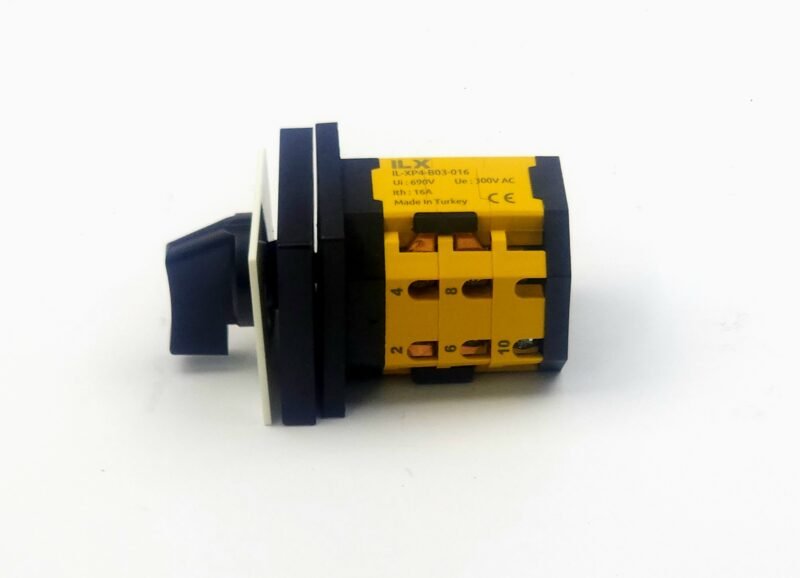 ILX IL-XP4-B03-016 3x16A 1-0-2 Enversör Pakat Şalter (Take-Up Motor Yön Anahtarı – Van de Wiele Uyumlu)