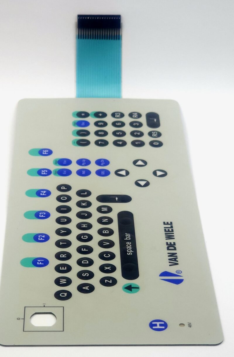 Van de Wiele CRT Desen Ekranı Tuş Takımı Membranı (Operator Terminal Keypad Overlay)