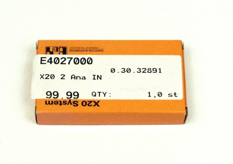 B&R X20 AI 2622 Analog Giriş Modülü – 2 Kanallı Analog Input (Van de Wiele Uyumlu – 0.30.32891)
