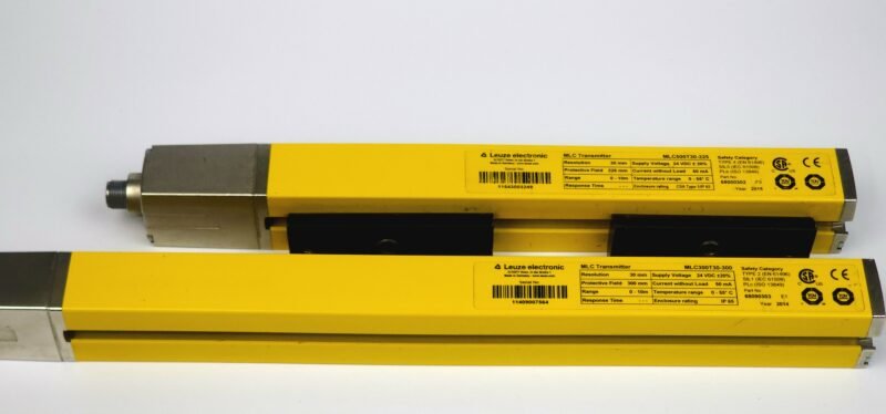 Leuze ELC100 / ELC110 Güvenlik Işık Bariyeri Seti – ELC100T30-300 & ELC110R30-300 (Van de Wiele Uyumlu)