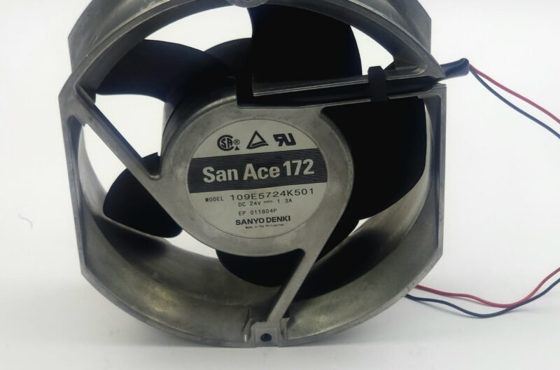 Sanyo Denki San Ace 172 109E5724K501 24V DC Metal Gövdeli Pano ve Jakar Fanı (Van de Wiele Uyumlu)