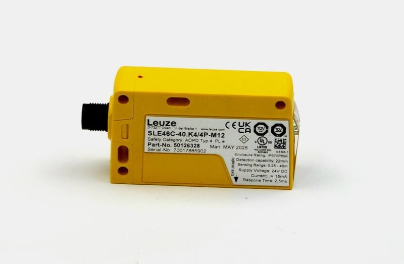 Leuze SLE46C-40.K4/4P-M12 Emniyet Fotoelektrik Sensör Alıcısı – 50126328 (Van de Wiele Uyumlu)