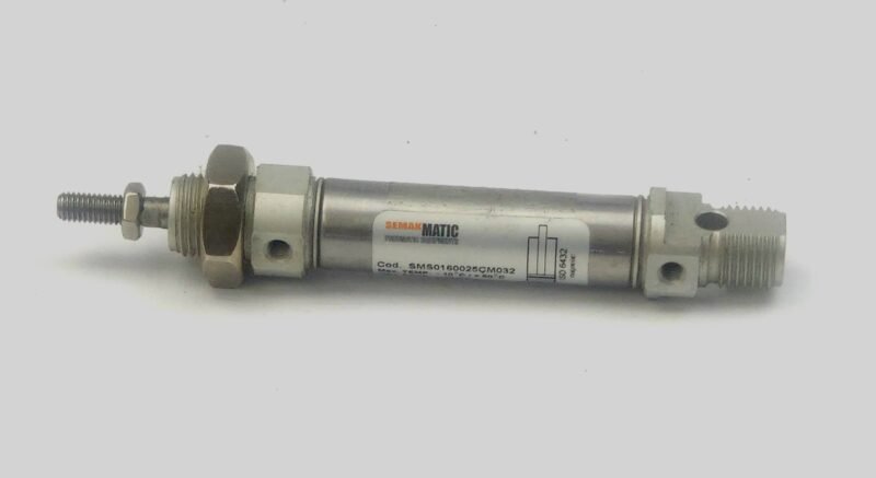 Semakmatic ISO 6432 Pnömatik Kalem Silindir – SMS0160025ÇM032 / 16x25 Mıknatıslı Silindir (Schönherr & Van de Wiele Uyumlu)