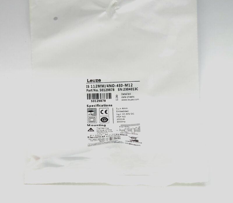 Leuze M12 İndüktif Sensör PNP NO 4mm Düz Kafalı – IS 112MM/4NO-4E0-M12 (50129878)