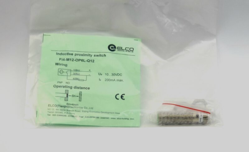 Elco M12 İndüktif Sensör PNP NO 4mm Düz Kafalı – FI4-M12-OP6L-Q12