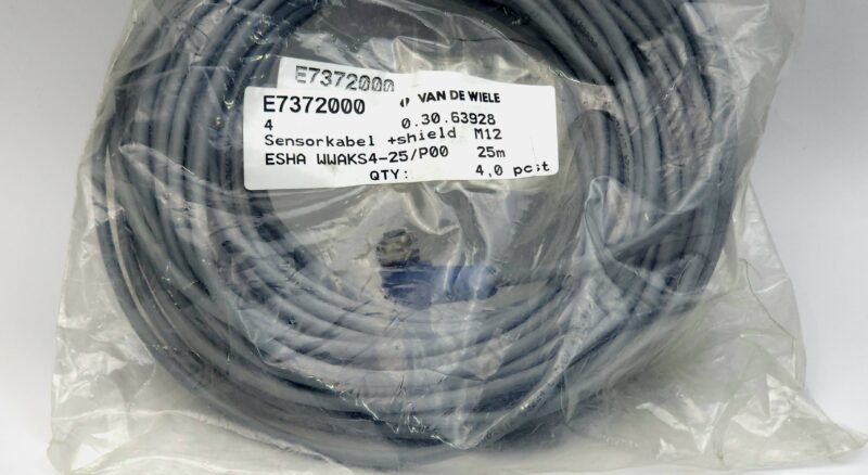 Turck / Escha M12 Ekranlı (Korumalı) Açılı Dişi Sensör Kablosu 4 Pin 25 Metre – WWAKS4-25/P00 / VDW 0.30.63928 (E7372000)