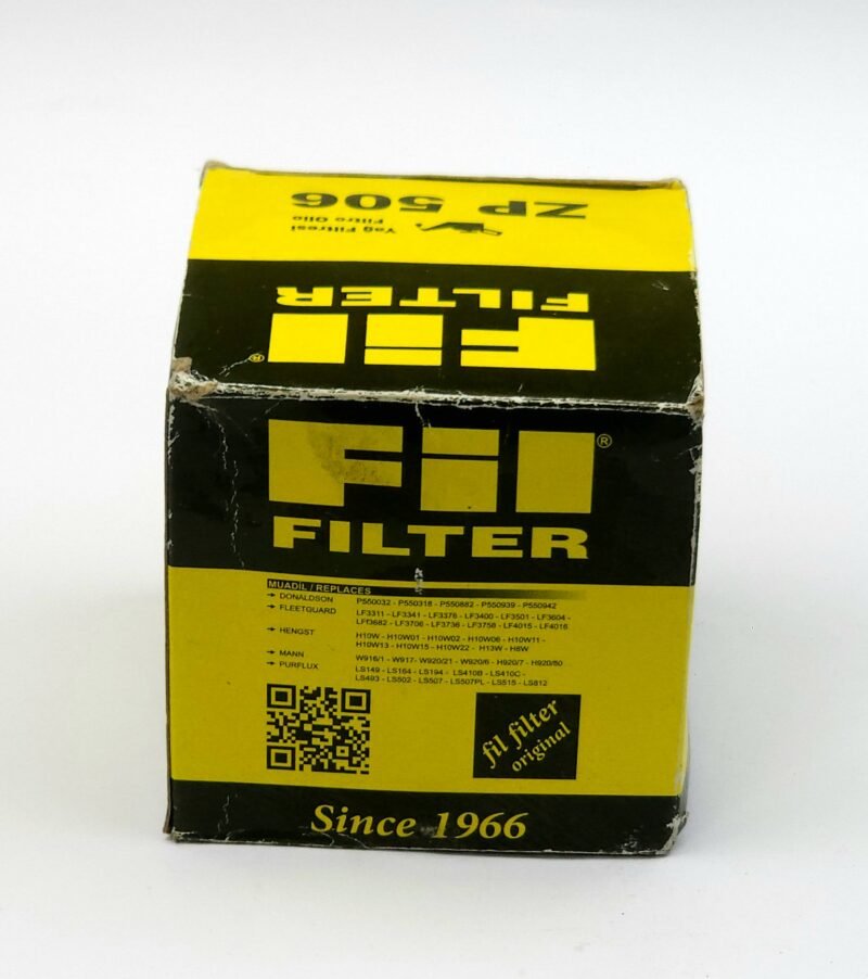 Fil Filter ZP 506 Vidalı Yağ Filtresi (OE Kalitesi – Mann W916/1 Muadili)
