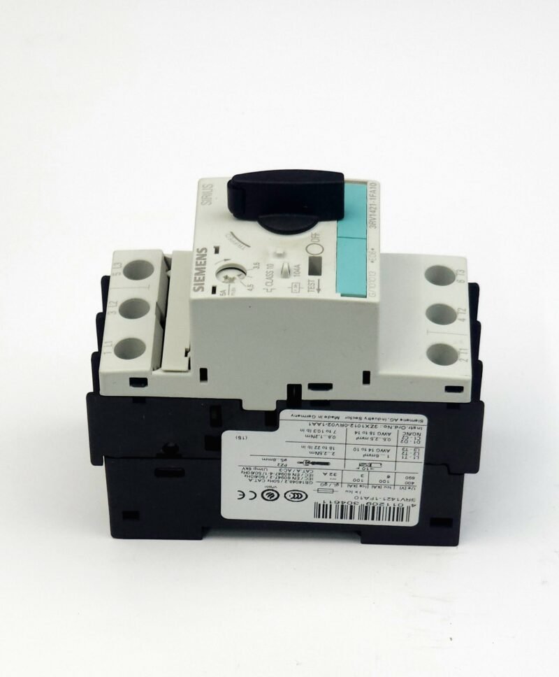 1. Ürün Adı (Product Title)  Siemens Sirius Motor Koruma Şalteri 3.5-5A 104A Anlık Korumalı – 3RV1421-1FA10 (S0 Boy)