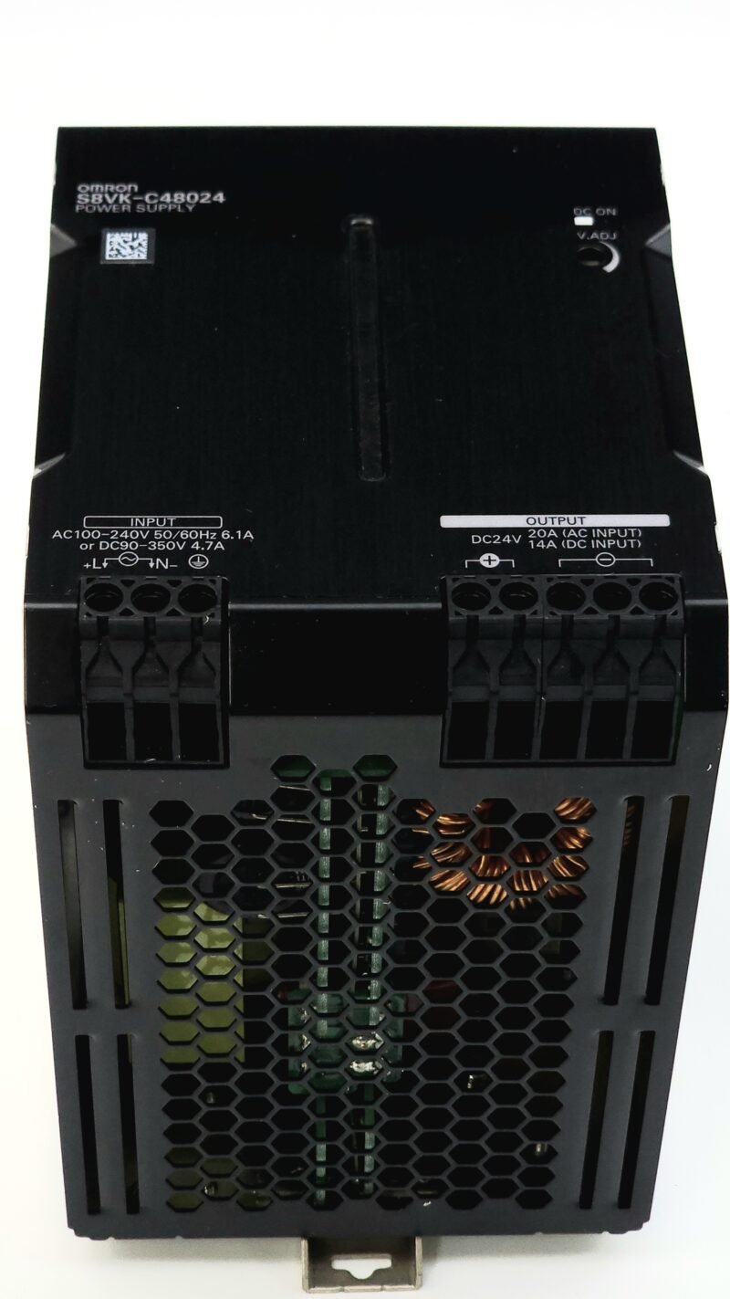 20260909_152859 Omron S8VK-C48024 Endüstriyel Ray Tipi Güç Kaynağı 24V DC 20A (480W)