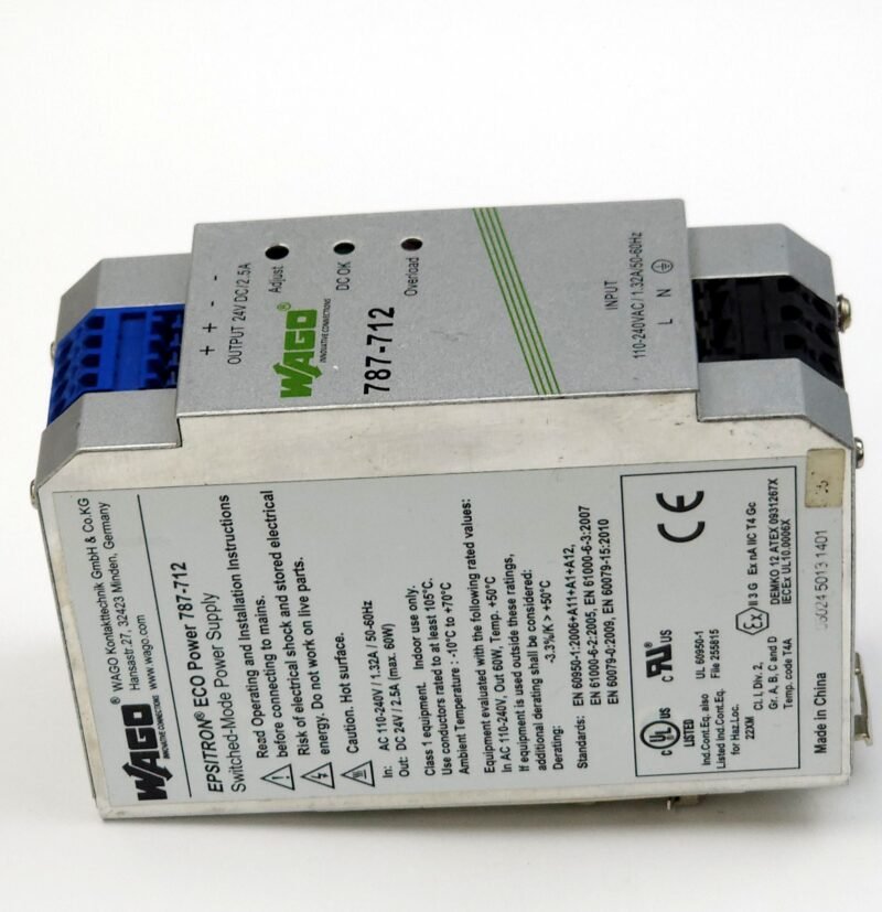 20260909_154307 WAGO EPSITRON ECO Güç Kaynağı 24V DC 2.5A 60W – 787-712