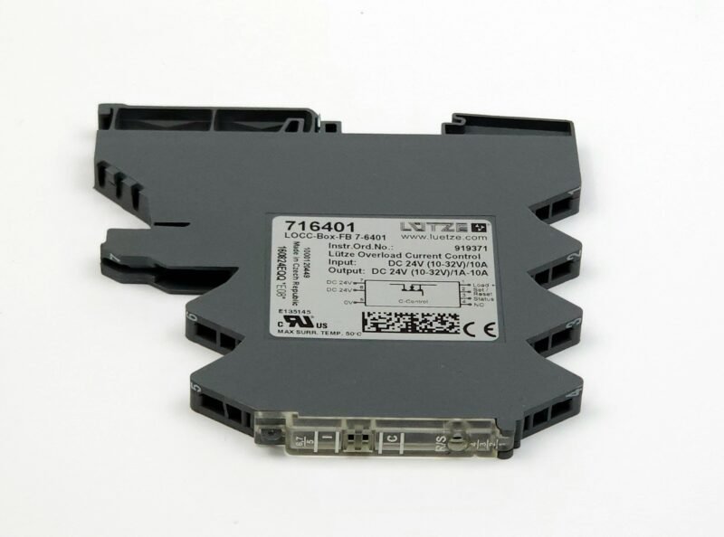 Lütze LOCC-Box-FB 7-6401 Elektronik Akım Koruma Sigortası – 716401 (DC 24V 1A-10A)