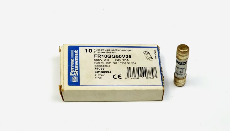 20260916_101736 Ferraz Shawmut Silindirik Bıçaksız Sigorta 10x38 mm 25A 500V gG – FR10GG50V25 (E213099J)