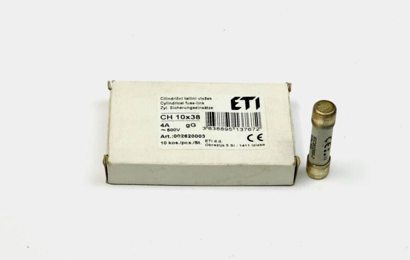ETI CH 10x38 mm Silindirik Bıçaksız Sigorta 4A 500V gG – CH10x38 4A (002620003)