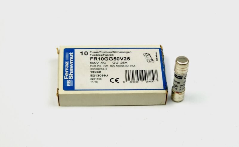 20260916_101900 Ferraz Shawmut Silindirik Bıçaksız Sigorta 10x38 mm 25A 500V gG – FR10GG50V25 (E213099J)