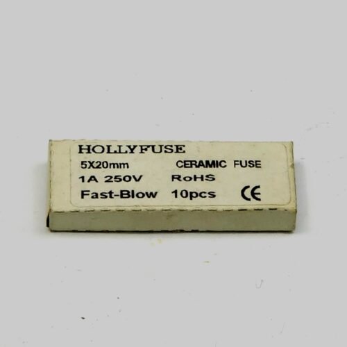 Hollyfuse Seramik Tipi Hızlı Sigorta 5x20 mm 1A 250V – Fast-Blow Seramik Sigorta