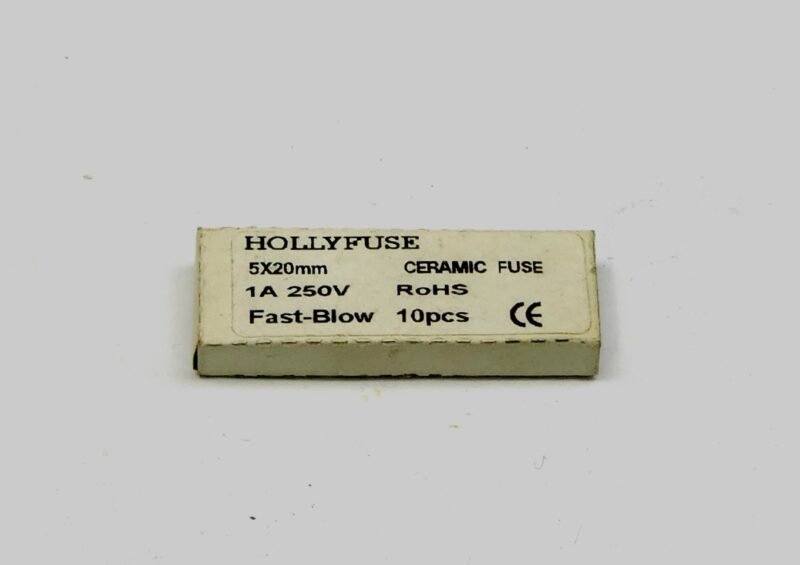 Hollyfuse Seramik Tipi Hızlı Sigorta 5x20 mm 1A 250V – Fast-Blow Seramik Sigorta