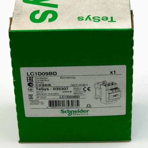 Schneider Electric TeSys Deca Güç Kontaktörü 9A 4kW (24V DC Bobin - 1NO + 1NC) – LC1D09BD