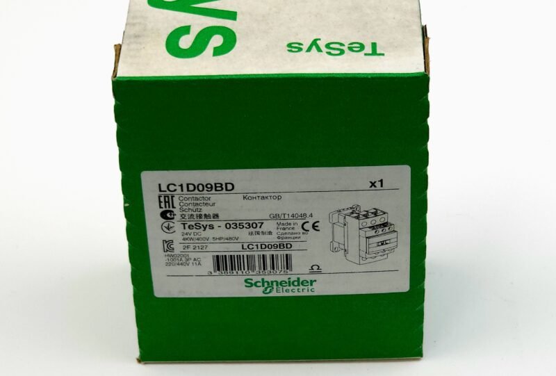Schneider Electric TeSys Deca Güç Kontaktörü 9A 4kW (24V DC Bobin - 1NO + 1NC) – LC1D09BD