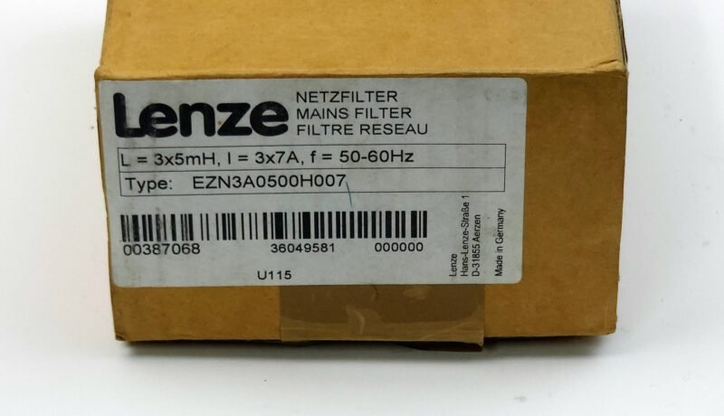 20260916_120431 Lenze Şebeke Filtre Şok Trafosu 3x5mH 3x7A – EZN3A0500H007 (Netzfilter)