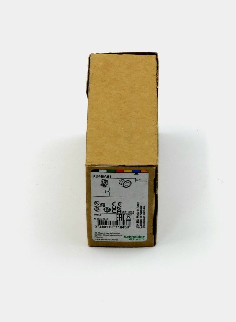 Schneider Electric Harmony XB4 22mm Metal Yaylı Kumanda Butonu (1 NO Açık Kontak - Renk Seçenekli)