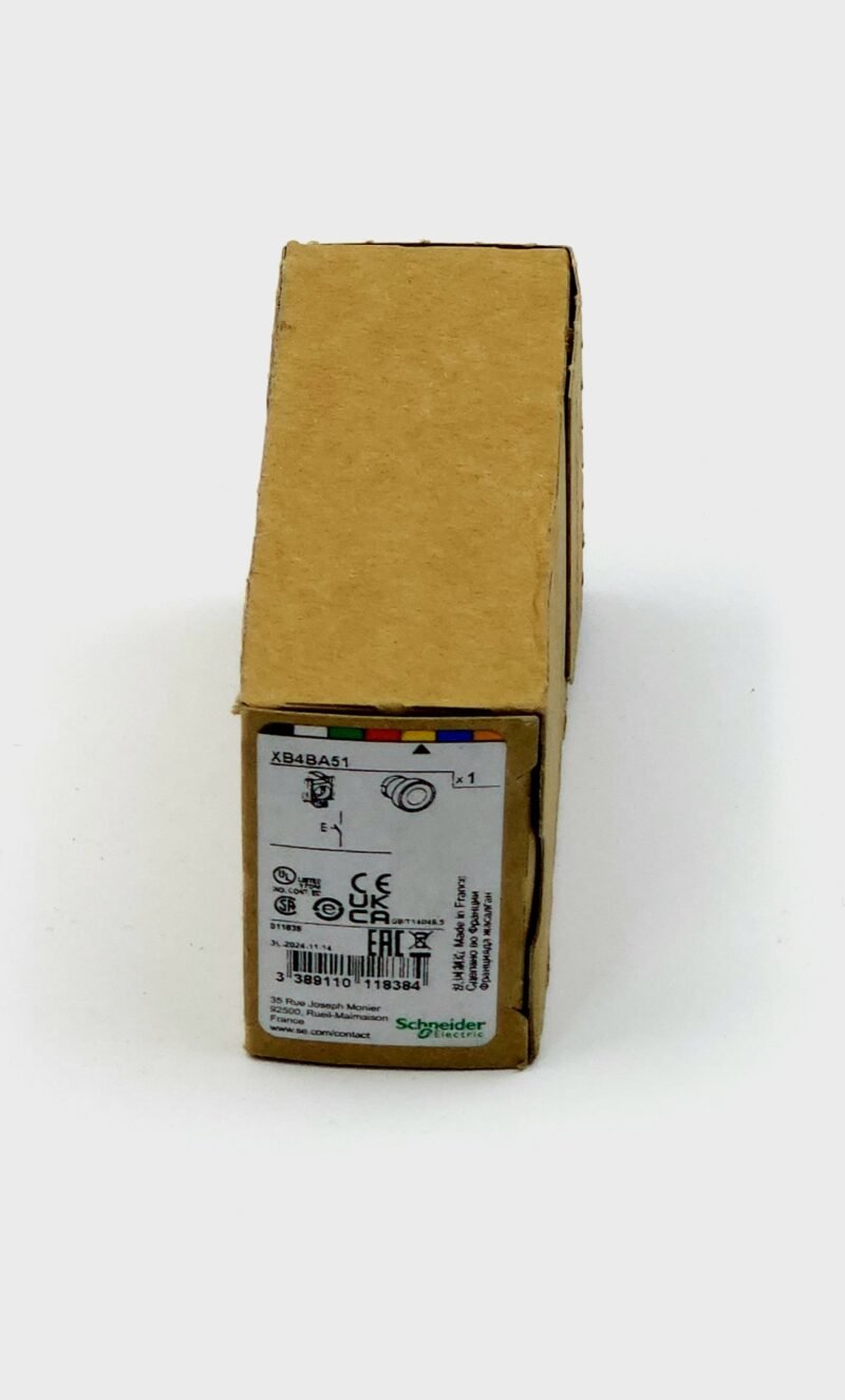 Schneider Electric Harmony XB4 22mm Metal Yaylı Kumanda Butonu (1 NO Açık Kontak - Renk Seçenekli)