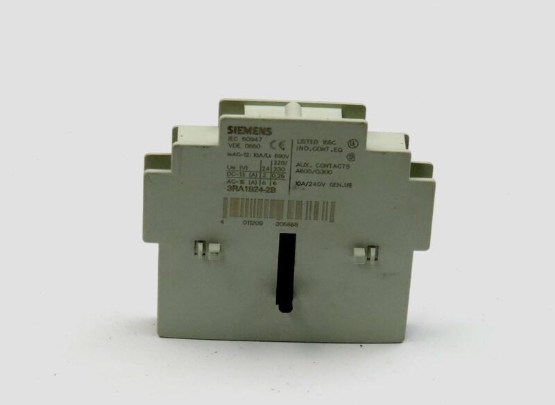 Siemens SIRIUS Yan Montaj Yan Yardımcı Kontak Bloğu (3RA1924-2B)