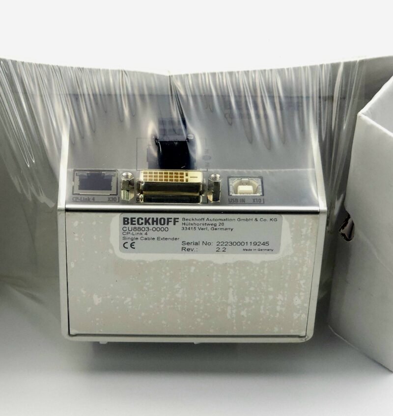 20260923_182804 Van de Wiele RCE+ Beckhoff CU8803-0000 CP-Link 4 Transmitter / Sinyal Genişletici Modül (C9900-K554 Kablolu)